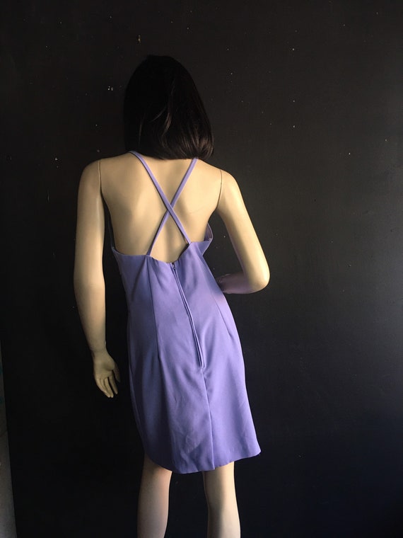 1990’s Vintage lavender rhinestone dress - image 5