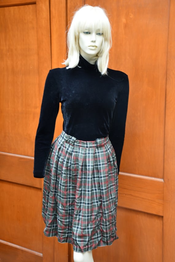 1960s Plaid Skirt