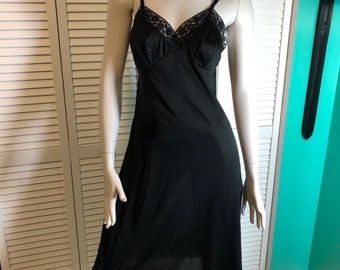 Vintage black Vanity Fair dress slip