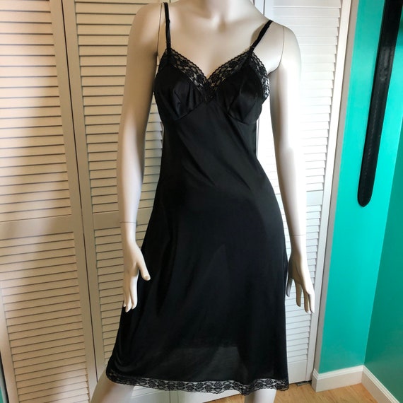 Vintage black Vanity Fair dress slip