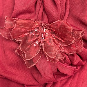 Vintage red strapless City Triangles dress image 10