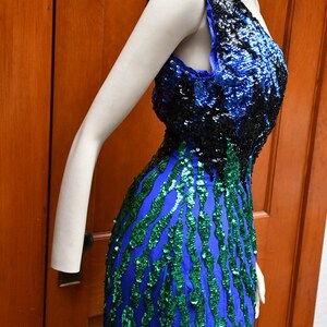 80s Shomax sequin silk gown image 4