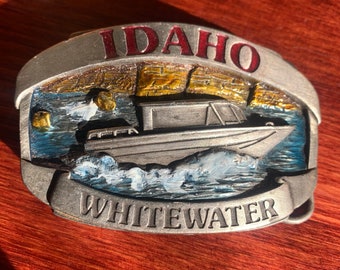 Idaho White Water vintage belt buckle