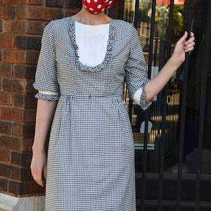 Black and White Gingham cotton dress
