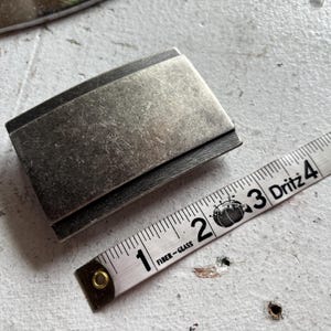 Vintage Pewter Finish Simple Plate Belt Buckle