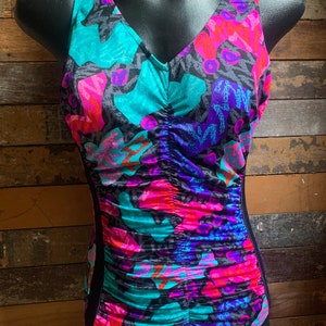Maxine of Hollywood 1980s colorful swimsuit