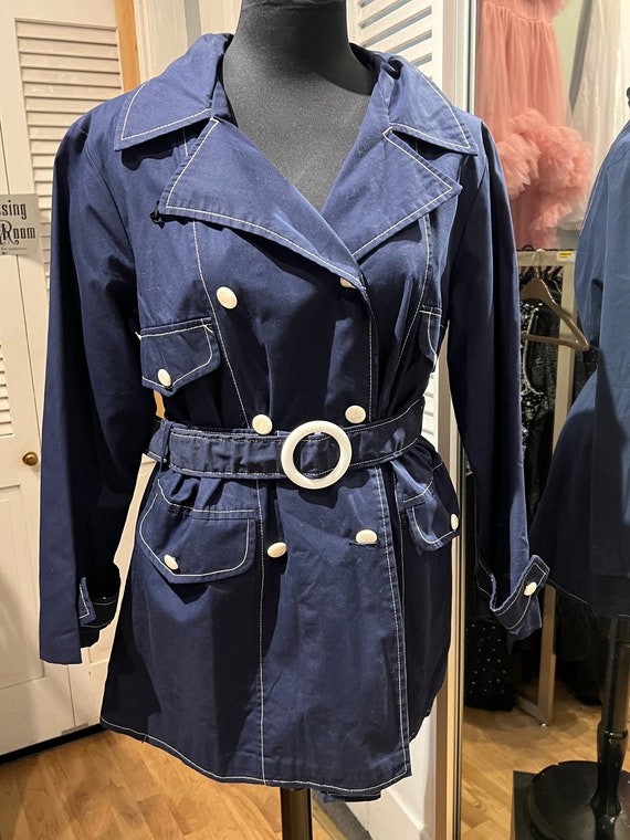 1960s vintage navy blue coat