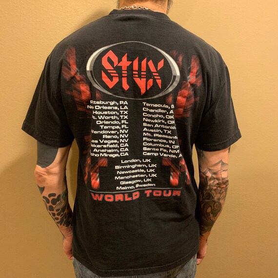 Styx World Tour Vintage Band Shirt - Etsy