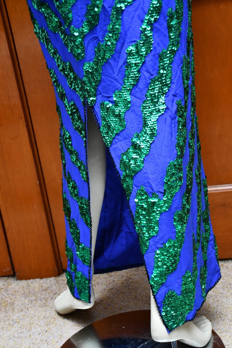 80s Shomax sequin silk gown image 8
