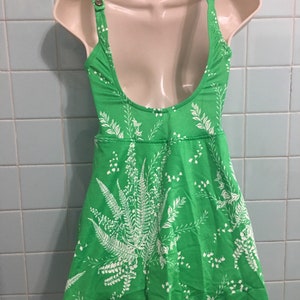 1960s swimsuit green and white image 6