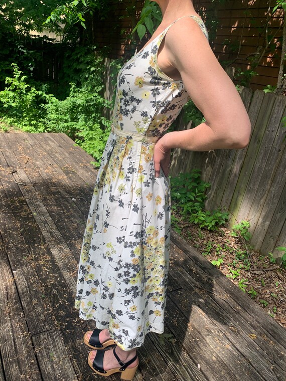 1950s floral cotton dress - image 7
