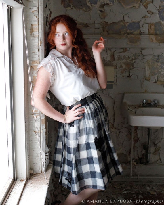 1960s Vintage Checkered Plaid Skirt - Etsy