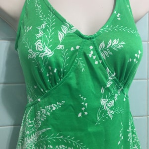 1960s swimsuit green and white image 3