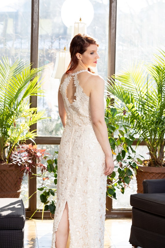 Bianchi floral lace wedding dress - image 2