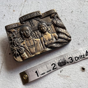 Vintage American Gothic Marijuana Belt Buckle