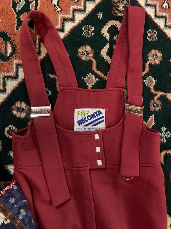 1970s vintage ski bibs ski overalls Gem
