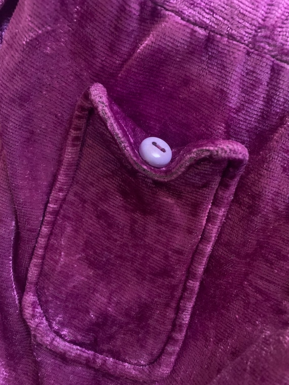 1970s purple velvet bell bottoms - image 5