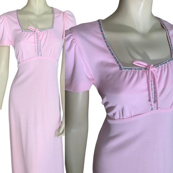 1970s pink dress - image 1