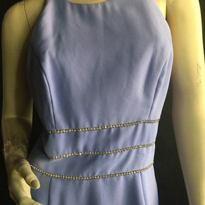 1990s Vintage lavender rhinestone dress image 3