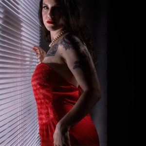 Vintage red strapless teddy by Undercover Wear