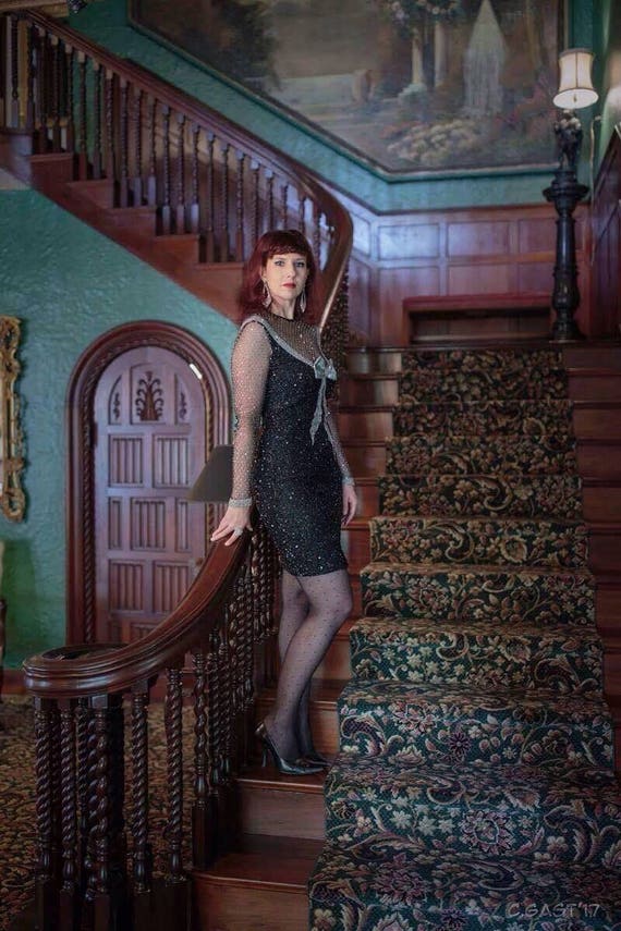 1980s sequin party dress