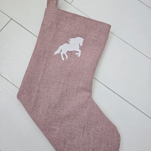 Santa Claus boot / Santa Claus stocking horse pink