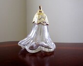 Avon Clear Glass Perfume Bottle, Flower Blossom Cologne, 1970s