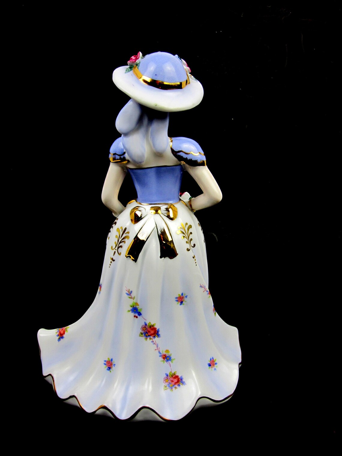 Porcelain Musical Lady Figurine Southern Belle Wind Up Doll Etsy