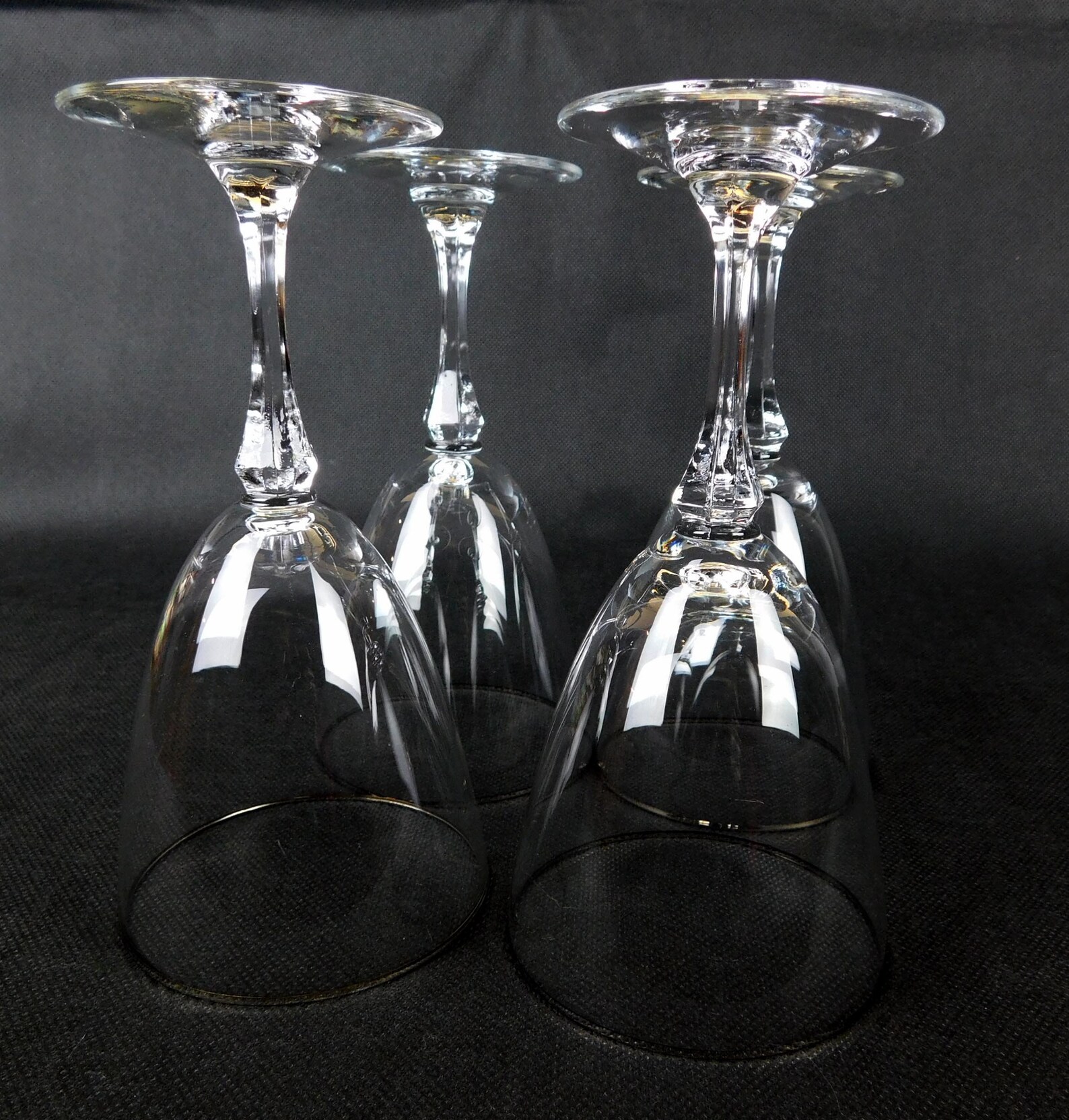 Lenox Montclair Crystal Stem Platinum Rim Water Glasses Set of Etsy