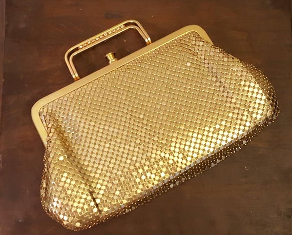 vintage gold mesh purse