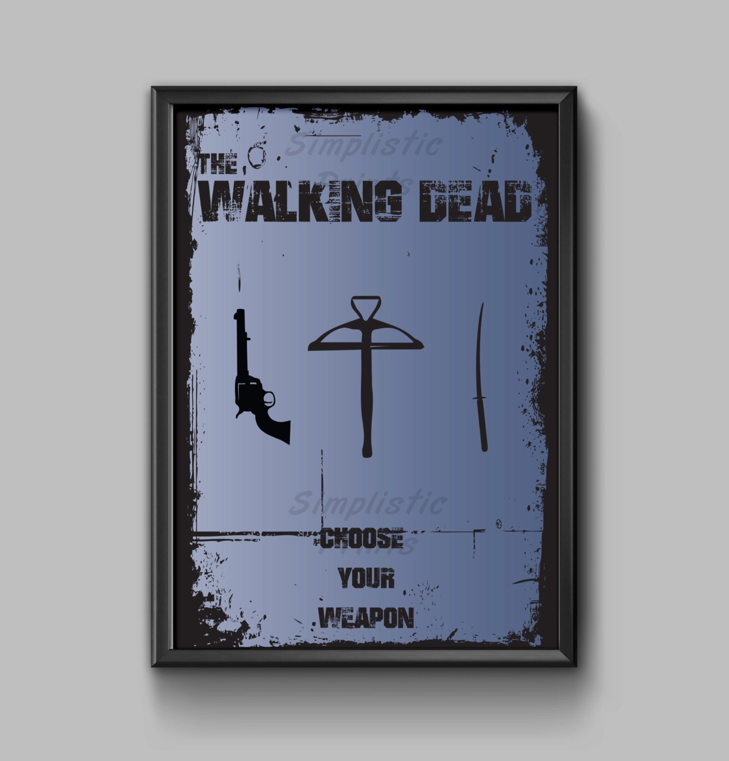 The walking dead minimalist poster 8x10 11x14 13x19 | Etsy