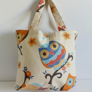 Owl tote bag, Cloth bag, Market bag, Bag, Tote bag, fabric bag, cloth Tote bag, shopping bag, tote, lined shopping bag image 1