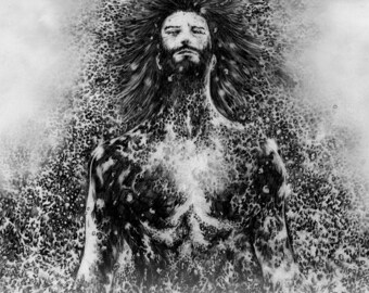 Jesus' Water baptism & receiving of The Holy Spirit - Art Print