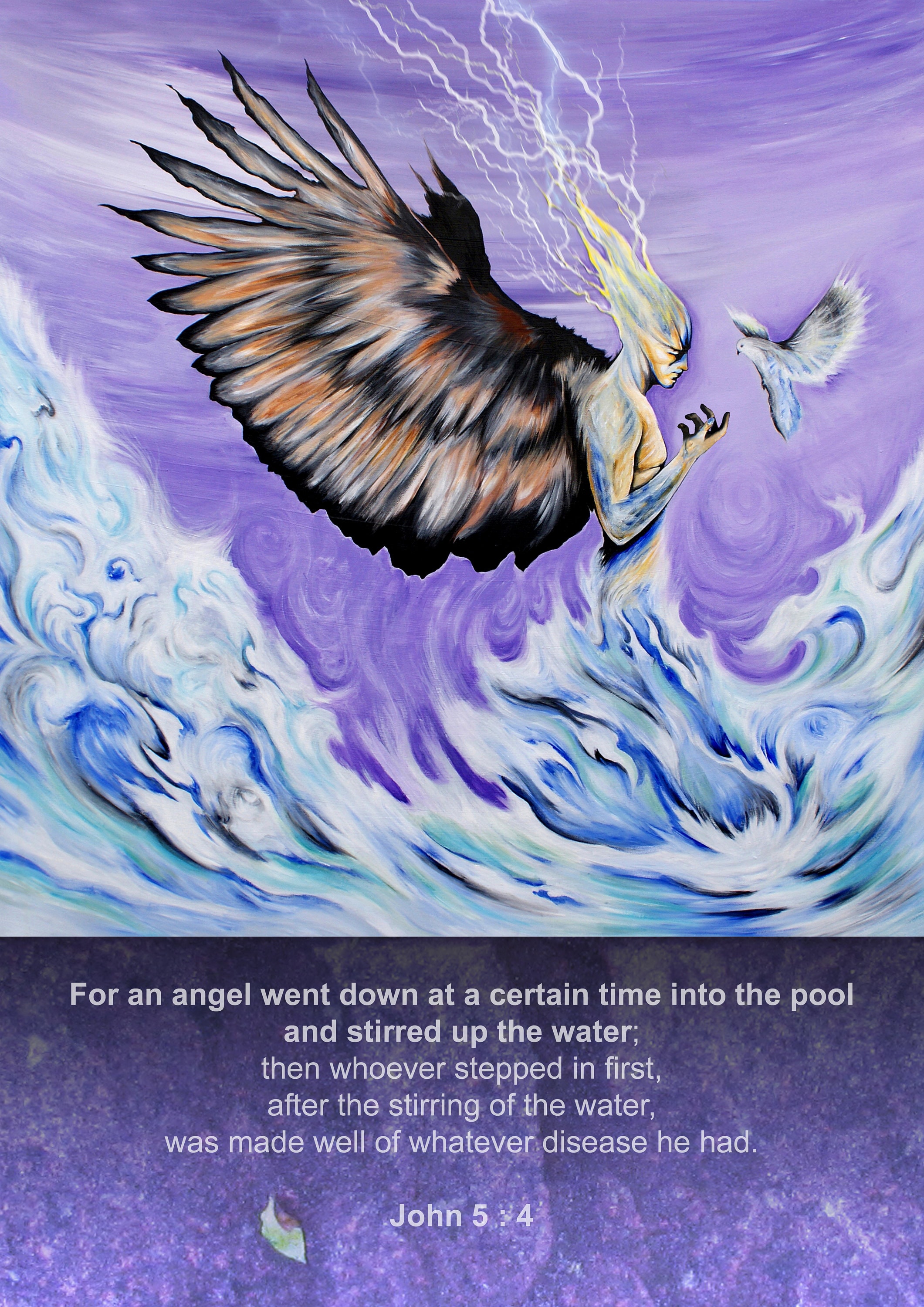 Pool of Bethesda John 5 4 Angles of Angels Collection Art Print Etsy