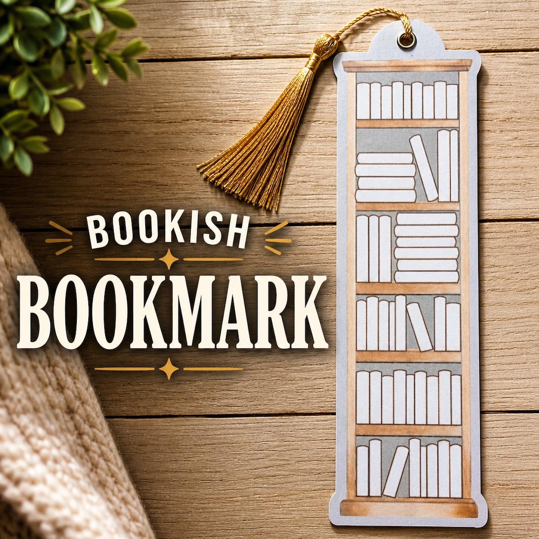 Bookshelf Book Tracker Bookmark - Reading Log for Bookworms - Etsy