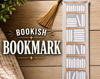 Bookshelf Book Tracker Bookmark - Reading Log for Bookworms