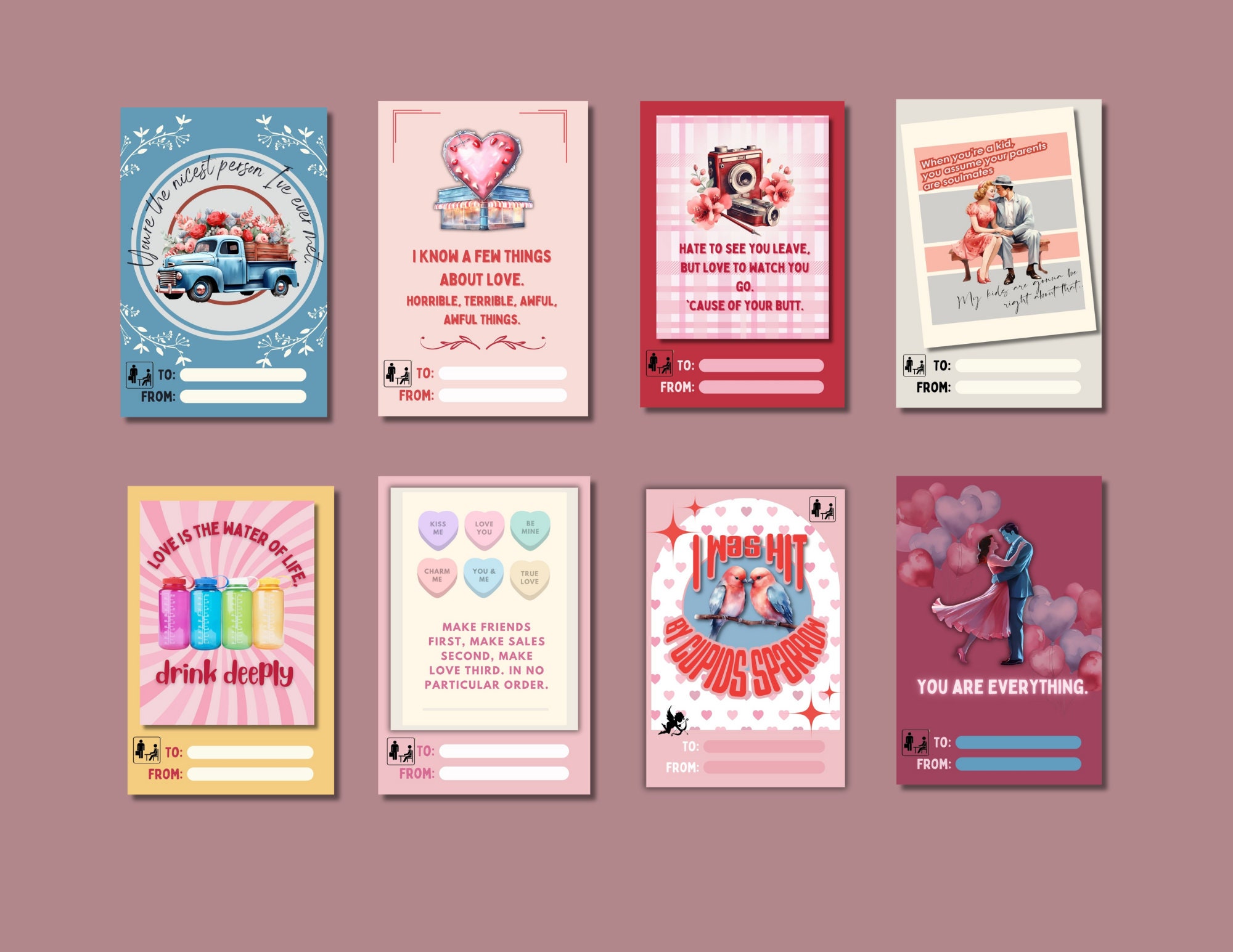 The Office Printable Valentine Cards Instant Download Etsy