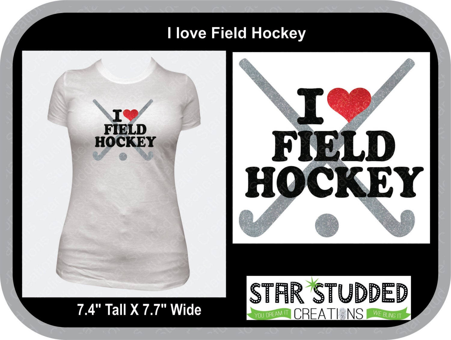 I Love Field Hockey With Glitter Sticks And Ball Etsy<script async src=