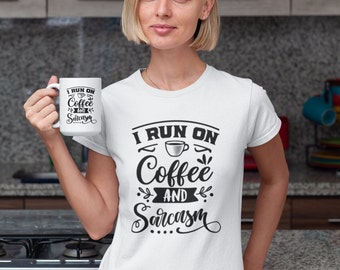 Coffee T-Shirt for Women, Coffee Mug, Coffee Crewneck, Coffee Shirt, Gift for Coffee Lover, Coffee Cup Shirt,  Iced Coffee, Ladies Shirts