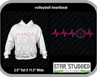 LOVE VOLLEYBALL?  Is it in your HEARTBEAT???  Here is the Perfect Sweatshirt for you!!!  Can be Customized for You!