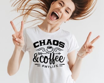 Coffee T-Shirt for Women, Coffee Mug, Coffee Crewneck, Coffee Shirt, Gift for Coffee Lover, Coffee Cup Shirt,  Iced Coffee, Ladies Shirts