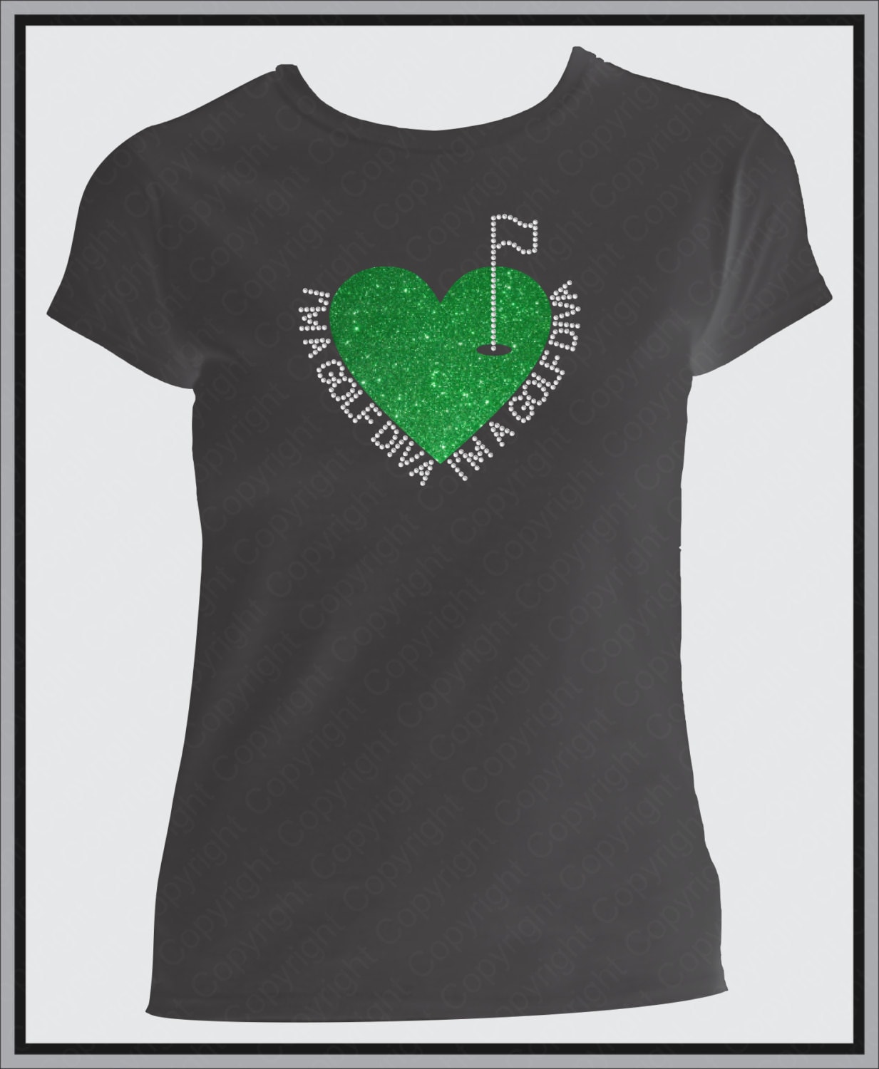 I am a Golf Diva Rhinestone Bling Glitter Shirt Etsy