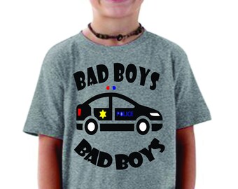 Police, Bad Boys Bad Boys, Whatcha gonna Do.....for your little one. 6m-5/6. Such a cute police shirt for your little guy  Love the 911