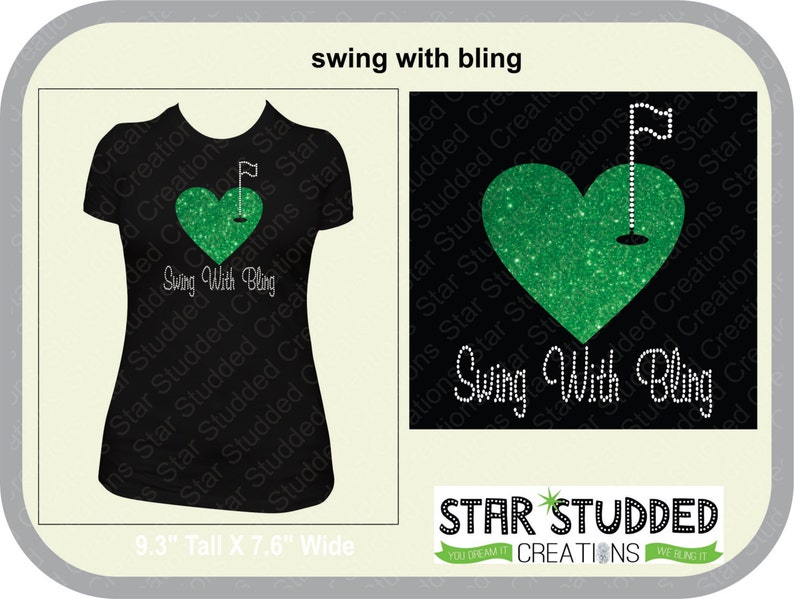 Swing With Bling Ladies Golf Tee Fun on the Course Spangle Bling