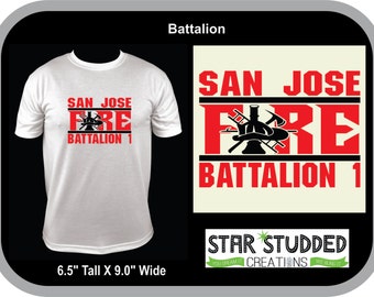 Battalion Fire House Shirt, Can be Fully Customized for YOUR HOUSE! Your Colors!!