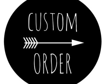 Custom Order, this is in ADDITION to ANY order you have requested,