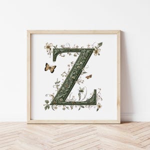 Alphabet - druckbarer Buchstabe Z. Für Kindergarten, Kinder, Initialen, Schule, Monogramm.