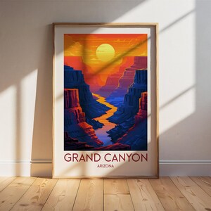 Grand Canyon - Arizona Travel Poster - Wedding Gift - Birthday Gift - Wall Art - Travel Prints