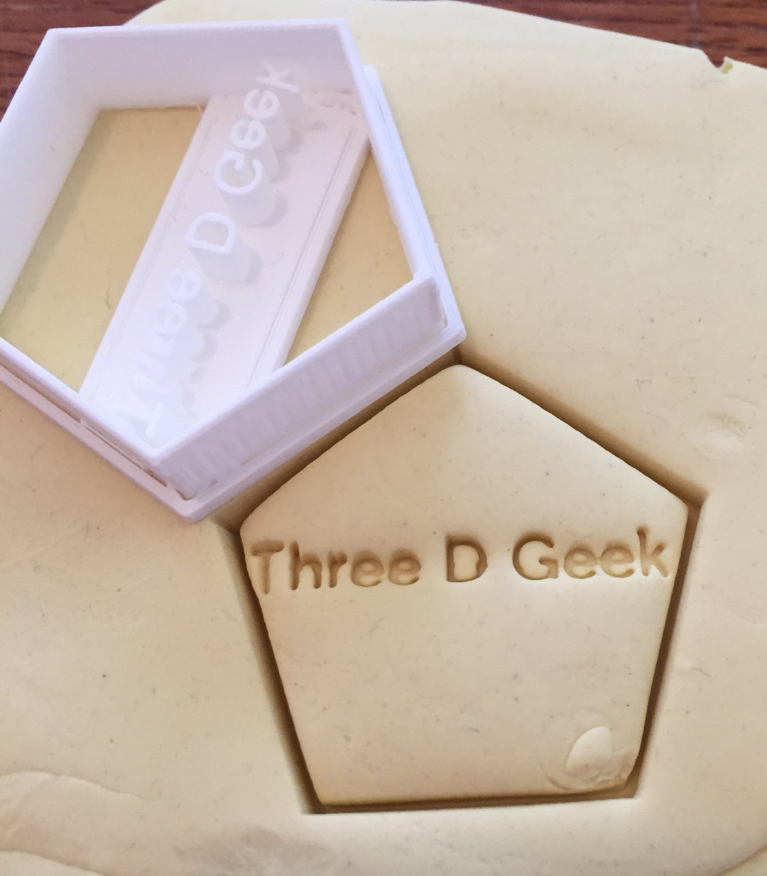 Personalized Pentagon Shaped Cookie Cutter With Name or Words Imprint