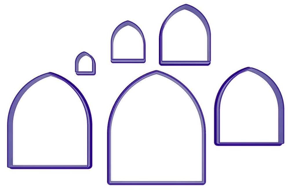 Set of Six Pointed Arch Shaped Polymer Clay Cutters - Etsy